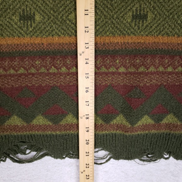 ROMWE Distressed Knit Sweater S Oversized Earth Tone Grunge Boho Goblincore - Picture 8 of 8